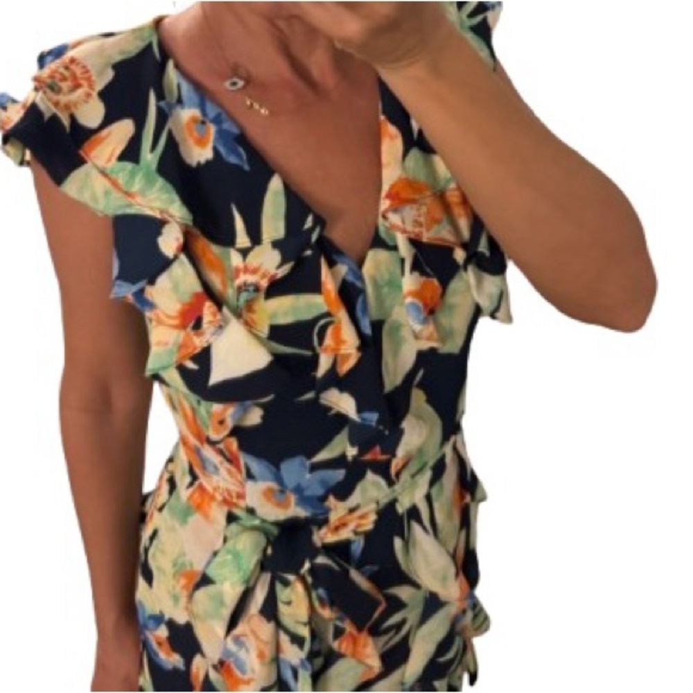 NWT  Ralph Lauren Floral Ruffle   Maxi Dress